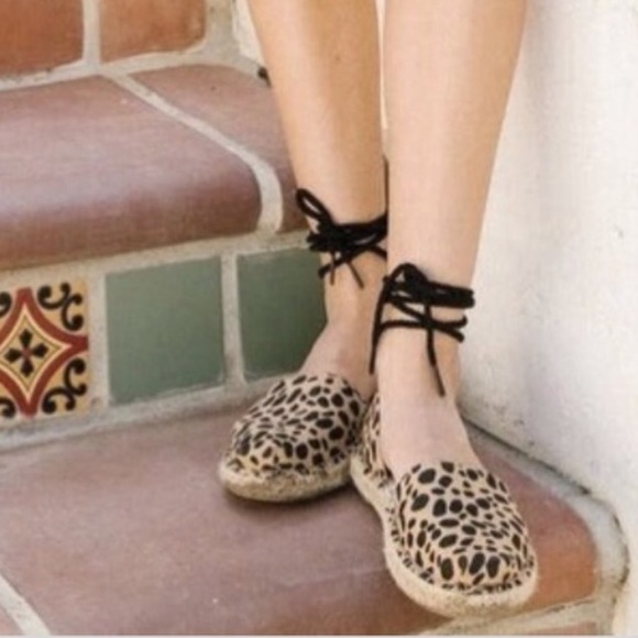 TOMS x CLARE V Katalina Espadrille in Leopard - Picture 1 of 12
